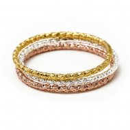 karma sparkle rings: mixed metal