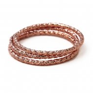karma sparkle rings: rose gold dipped