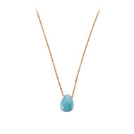 eat pray love i deserve something beautiful gold dipped amazonite necklace - 24 inches