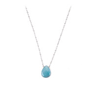 eat pray love i deserve something beautiful sterling silver amazonite necklace - 24 inches