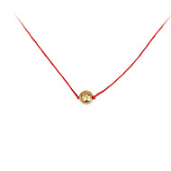 eat pray love mediate gold dipped om bead necklace on red