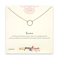 eat pray love gold dipped beaded karma necklace