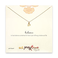 eat pray love balance gold dipped reminder necklace