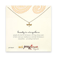 eat pray love beauty is everywhere gold dipped reminder necklace