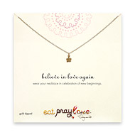 eat pray love believe in love gold dipped reminder necklace