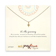 eat pray love it's the journey gold dipped reminder necklace