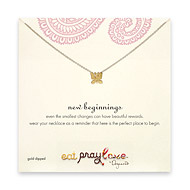 eat pray love new beginnings gold dipped reminder necklace