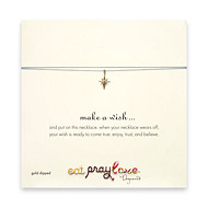 eat pray love make a wish necklace with gold dipped north star