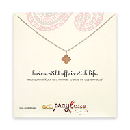 eat pray love have a wild affair with life in gold dipped reminder necklace