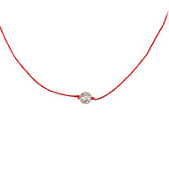 eat pray love meditate sterling silver om bead necklace on red