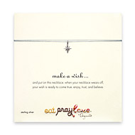 eat pray love make a wish necklace with sterling silver north star