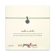 eat pray love make a wish necklace with sterling silver globe