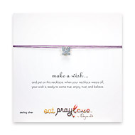 eat pray love make a wish necklace with sterling silver butterfly