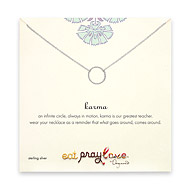 eat pray love sterling silver beaded karma necklace
