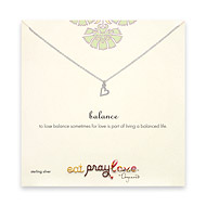 eat pray love balance sterling silver reminder necklace