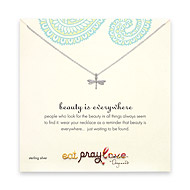 eat pray love beauty is everywhere sterling silver reminder necklace