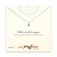 eat pray love believe in love sterling silver reminder necklace