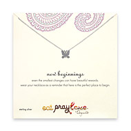 eat pray love new beginnings sterling silver reminder necklace