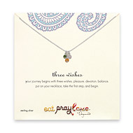 eat pray love three wishes sterling silver multi gem reminder