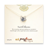 eat pray love sterling silver travel charms necklace