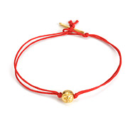eat pray love meditate gold dipped om bead bracelet on red