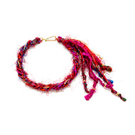 eat pray love I deserve something beautiful sari silk bracelet