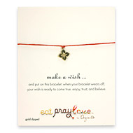 eat pray love make a wish necklace with gold dipped blossom