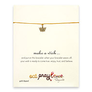 eat pray love make a wish necklace with gold dipped lotus