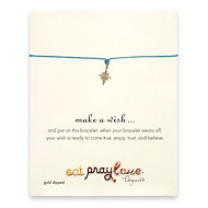 eat pray love make a wish necklace with gold dipped north star
