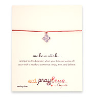 eat pray love make a wish bracelet with sterling silver blossom