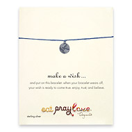 eat pray love make a wish necklace with sterling silver globe