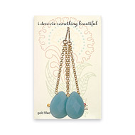 eat pray love i deserve something beautiful gold dipped amazonite earrings