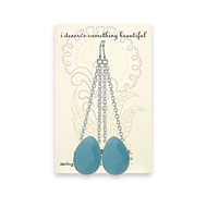 eat pray love i deserve something beautiful sterling silver amazonite earrings