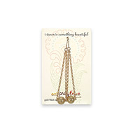 eat pray love I deserve something beautiful gold dipped om bead earrings
