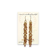 eat pray love i deserve something beautiful gold dipped cascading berry bead earrings