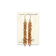 eat pray love i deserve something beautiful gold dipped cascading coral bead earrings