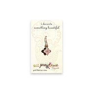 eat pray love i deserve something beautiful rose gold dipped blossom earrings