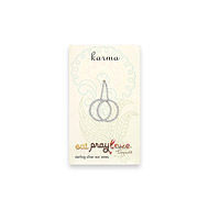 eat pray love sterling silver beaded karma earrings