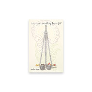 eat pray love I deserve something beautiful sterling silver om bead earrings