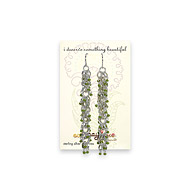 eat pray love i deserve something beautiful sterling silver cascading olive bead earrings