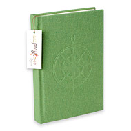 eat pray love journal in avocado