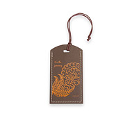 eat pray love it's the journey recycled chocolate luggage tag