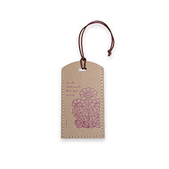 eat pray love love the whole world recycled tan luggage tag