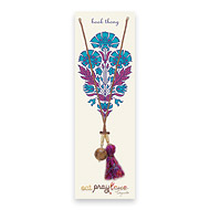eat pray love book thong with picture japser bead on tobacco poly thread