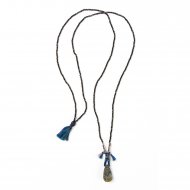 limited edition rainbow pyrite necklace, faceted black spinel gems & charcoal