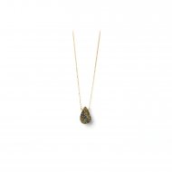 limited edition rainbow pyrite necklace, gold dipped sparkle box chain