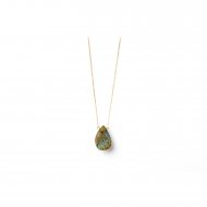 limited edition rainbow pyrite necklace, gold dipped sparkle box chain