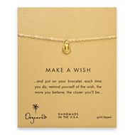 make a wish smooth anchor gold dipped reminder bracelet