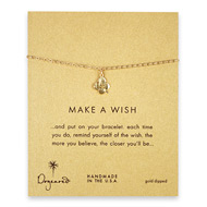 make a wish four leaf clover gold dipped reminder bracelet