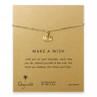 make a wish crown bracelet, gold dipped